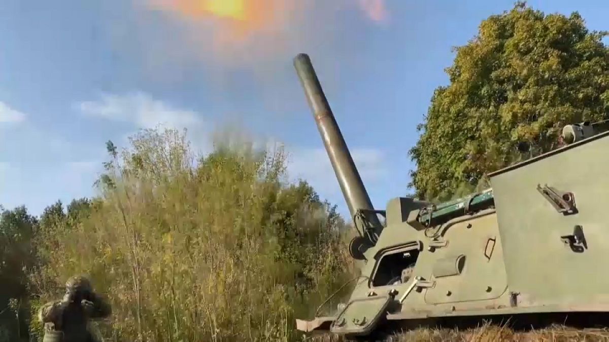 Российская артиллерия в действии