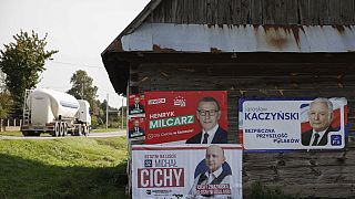 Плакаты предвыборной кампании в Польше