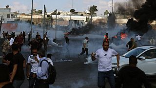 Столкновения палестинцев с израильской полицией на Западном берегу Иордана