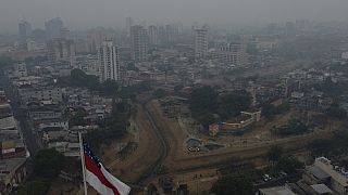 Ο καπνός από τις πυρκαγιές γεμίζει τον αέρα στο Manaus, πολιτεία Amazonas, Βραζιλία, Πέμπτη, 12 Οκτωβρίου 2023.