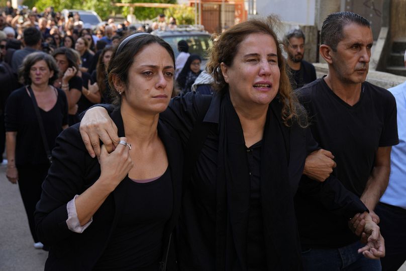 Collègues de Reuters dans le cortège funéraire du JRI Issam Abdallah, à Khiam, sud du Liban. 14 octobre 2023