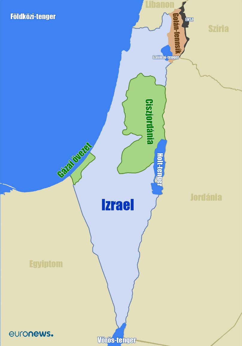 Izrael, a palesztin területek és a szomszédos országok napjainkban