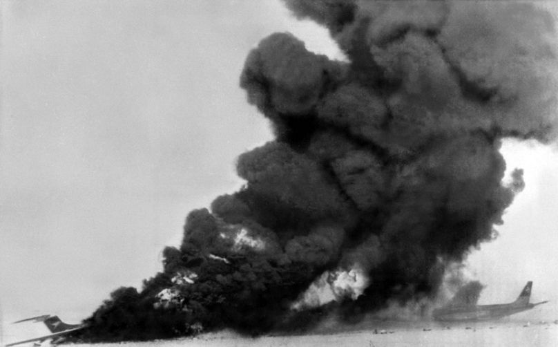 A három utasszállító felrobbantása a jordániai al-Kána reptéren, 1970. szeptember 12-én
