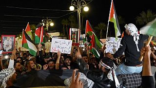 Manifestação pró-palestiniana em Chipre