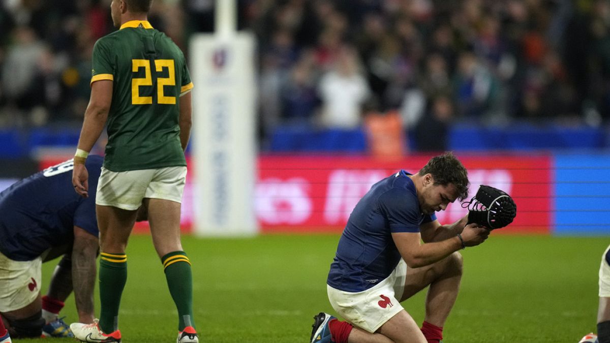 Frankreichs Rugby-Kapitän Antoine Dupont nach der Niederlage