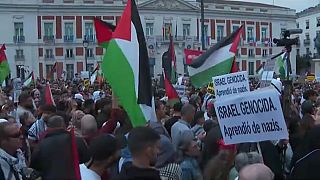 مظاهرات حاشدة في إسبانيا تضامنا مع الفلسطينيين
