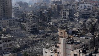 دمار هائل في غزة جراء القصف الإسرائيلي. 2023/10/11