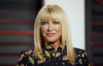 Actress Suzanne Somers arrives at the Vanity Fair Oscar Party in Beverly Hills, California February 28, 2016
