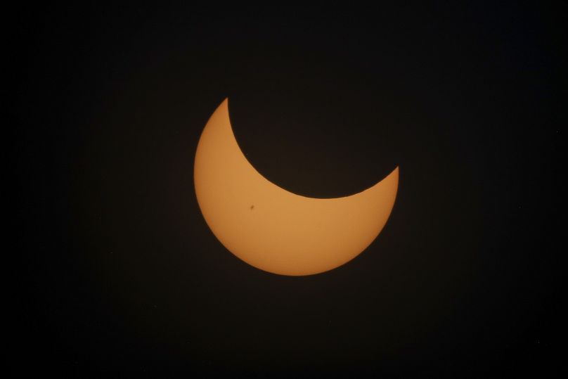 An annular solar eclipse seen from Tatacoa Desert, Colombia.