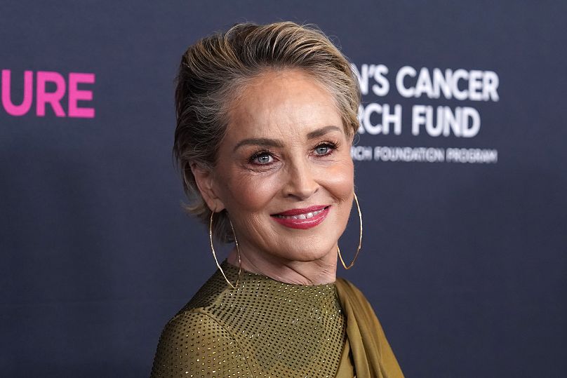 Sharon Stone poses at "An Unforgettable Evening," benefiting the Women's Cancer Research Fund, in Beverly Hills, Calif., on March 16, 2023.