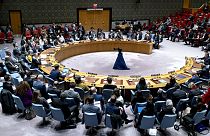 أعضاء مجلس الأمن الدولي في مقر الأمم المتحدة، الاثنين 16 أكتوبر 2023.