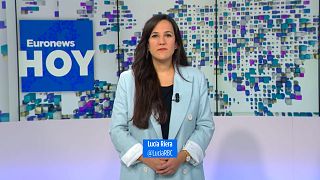 Lucía Riera presenta el informativo diario Euronews Hoy.