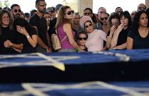 مراسم خاکسپاری کشته شدگان اسرائیلی در تاریخ ۱۸ اکتبر ۲۰۲۳