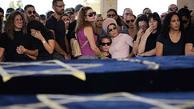 مراسم خاکسپاری کشته شدگان اسرائیلی در تاریخ ۱۸ اکتبر ۲۰۲۳