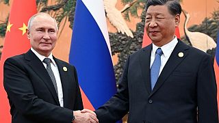 Presidnete da Rússia, Vladimir Putin, e Presidente da China, Xi Jinping, Pequim