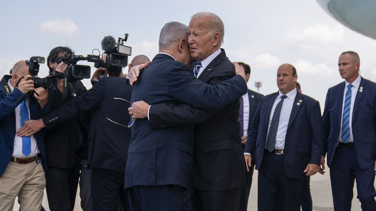 Benjamin Netanjahu begrüßt Joe Biden