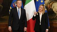 Mario Draghi y Giorgia Meloni. 