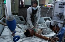 O Hospital Nasser foi o destino de muitos feridos e mortos atingidos no hospital Ahli Arab