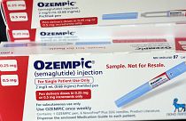 The injectable drug Ozempic is shown.