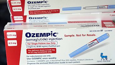 The injectable drug Ozempic is shown.