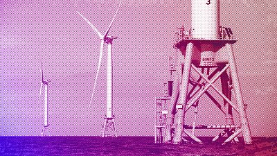 Offshore wind power turbines, August 2016