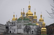 The Monastery of the Caves, also known as Kyiv-Pechersk Lavra, one of the holiest sites of Eastern Orthodox Christians, is seen on March 23, 2023, in Kyiv, Ukraine