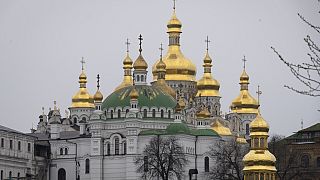 The Monastery of the Caves, also known as Kyiv-Pechersk Lavra, one of the holiest sites of Eastern Orthodox Christians, is seen on March 23, 2023, in Kyiv, Ukraine