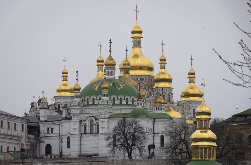 The Monastery of the Caves, also known as Kyiv-Pechersk Lavra, one of the holiest sites of Eastern Orthodox Christians, is seen on March 23, 2023, in Kyiv, Ukraine