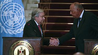 António Guterres está en Egipto para la apertura del paso fronterizo.
