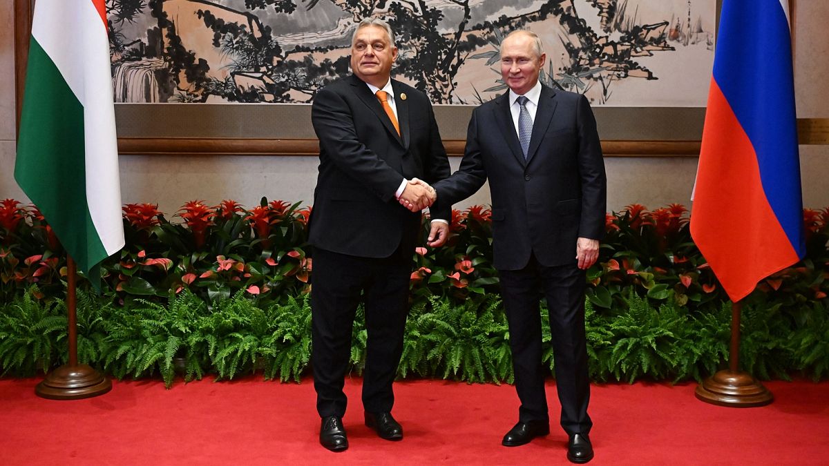 Hungarian Prime Minister Viktor Orbán met Russian President Vladimir Putin for in-person talks in China.