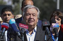 António Guterres, Secretário-geral da ONU, em Rafah, Egito