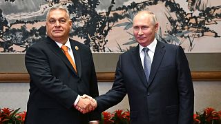 Orbán Viktor és Vlagyimir Putyin Pekingben, 2023 október 17. 