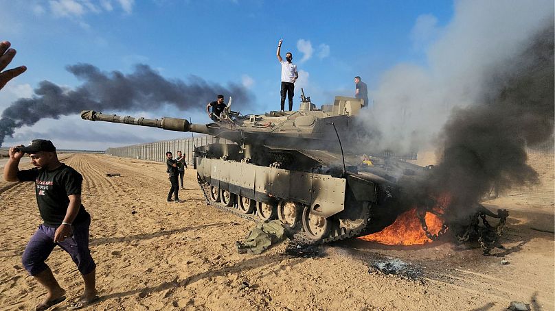 فلسطینی‌ها در روز حمله به اسرائیل و انهدام یک تانک