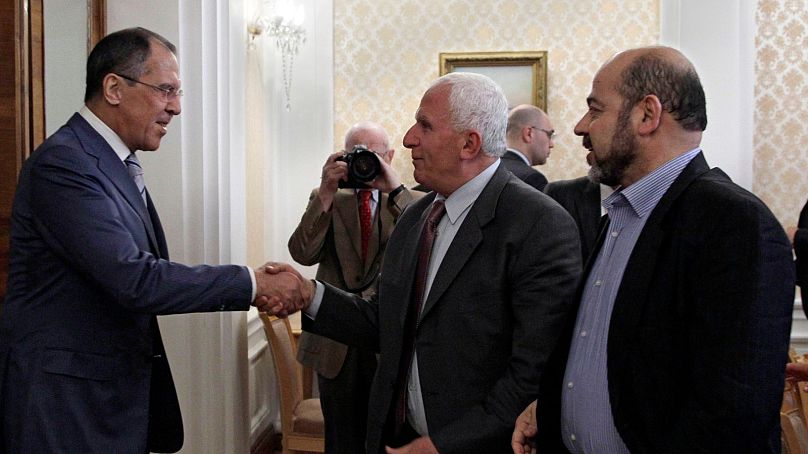 دیدار لاوروف با اعضای ارشد فتح و حمای در مسکو در سال ۲۰۱۱