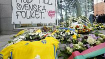 Место гибели двух шведских футбольных болельщиков от рук террориста, Брюссель, Бельгия