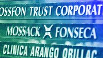 A marquee of the Arango Orillac Building lists the Mossack Fonseca law firm, in Panama City, May 2016