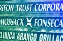 A marquee of the Arango Orillac Building lists the Mossack Fonseca law firm, in Panama City, May 2016