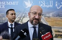 EU-Ratspräsident Charles Michel beim Gipfeltreffen zum Nahost-Krieg in Kairo
