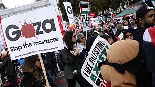 مظاهرات مساندة للفلسطينيين في لندن