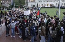 Columbia Üniversitesi'nde Filistin gösterileri