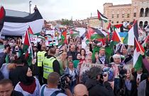 Los manifestantes de Sarajevo en contra del cerco de Gaza