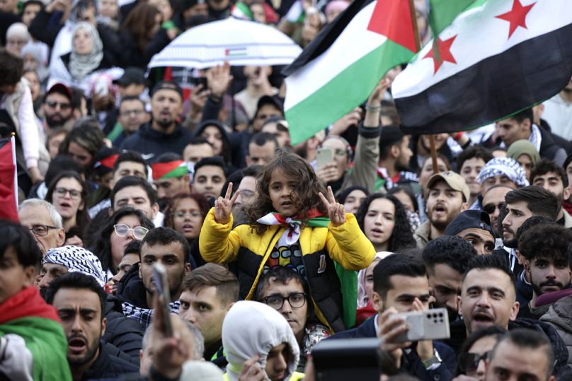 Propalästinensicher Protest in Brüssel