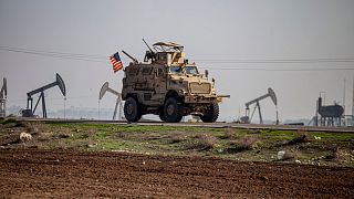 خودروی زرهی نظامیان آمریکا در سوریه