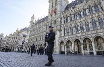الشرطة البلجيكية بوسط بروكسل، الثلاثاء 17 أكتوبر 2023 