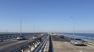 Ponte da Crimeia que liga a península ucraniana à Rússia