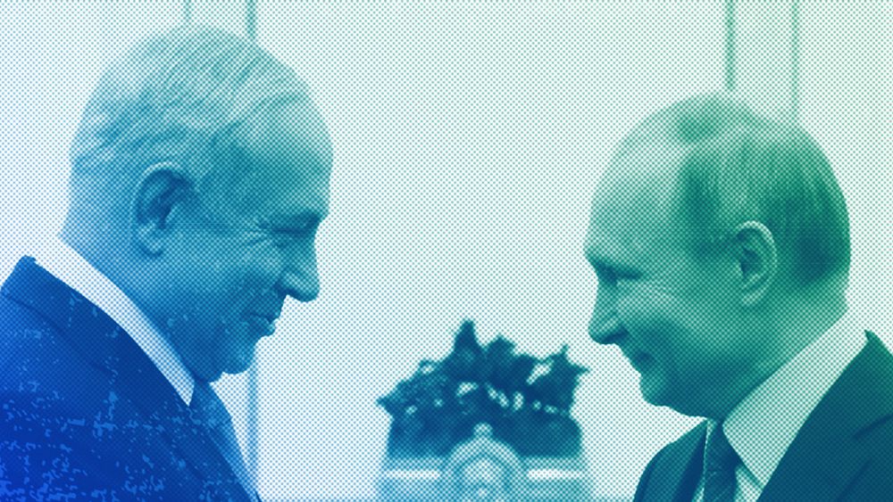 Руският президент Владимир Путин и израелският премиер Бенямин Нетаняху разговарят