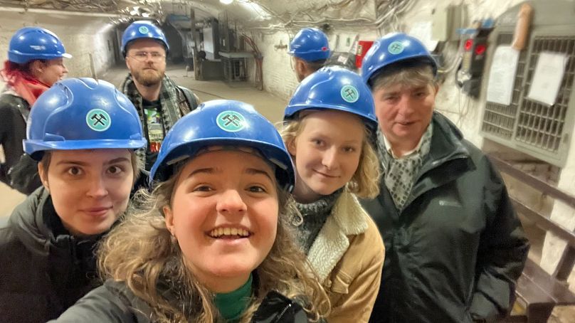 Campaigners visit a coal mine in Poland. “The government only talks to miners when they need a good press conference,” says Dominika.