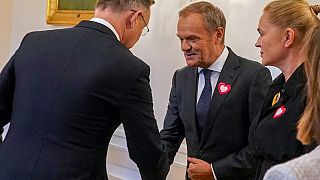 Andrzej Duda (g.) et Donald Tusk. 