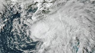 العاصفة الاستوائية إلسا في خليج المكسيك قبالة سواحل فلوريدا