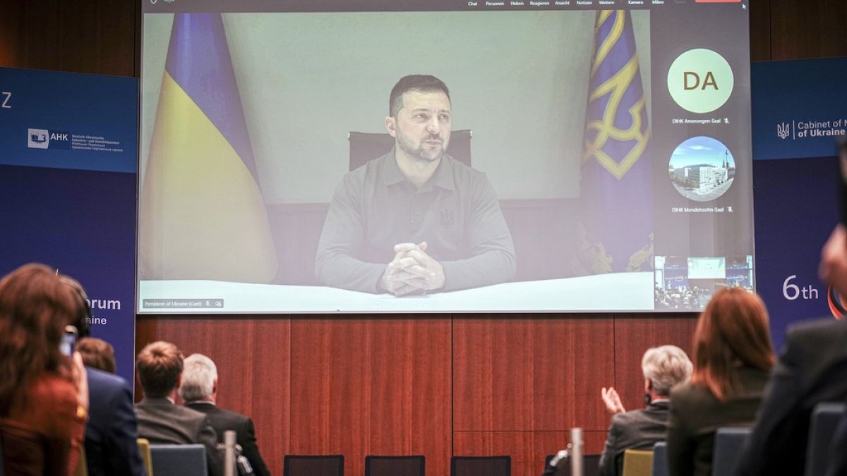 Volodymyr Zelesnky parla al Collegio dei Commissari europei 